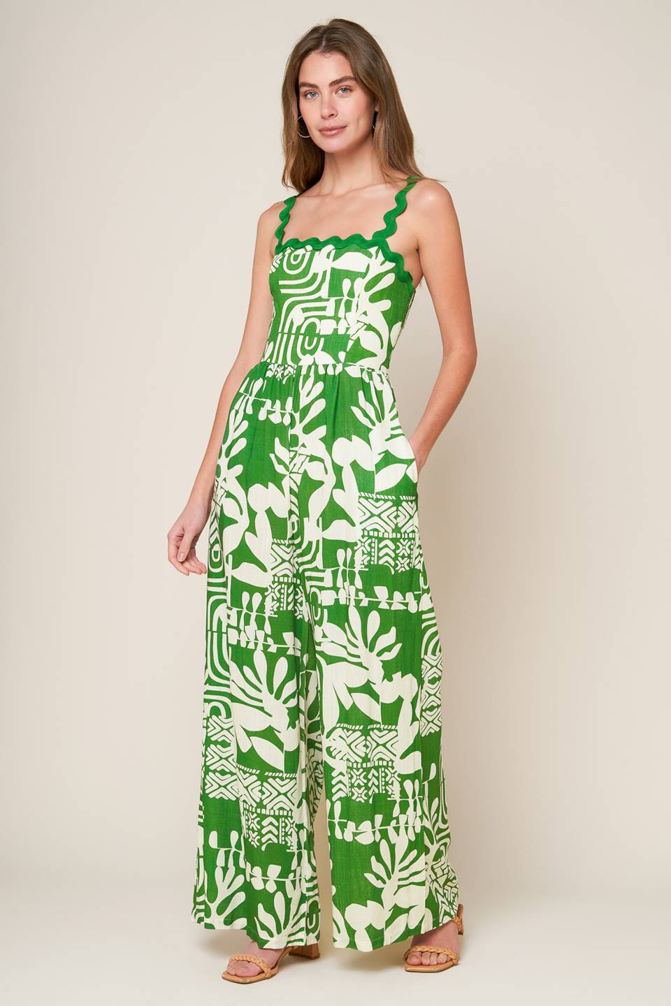 SIMPLY THE VIBE WOVEN JUMPSUIT Flying Tomato